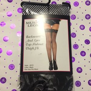 Fashion Nova Fishnet thigh hi lace over